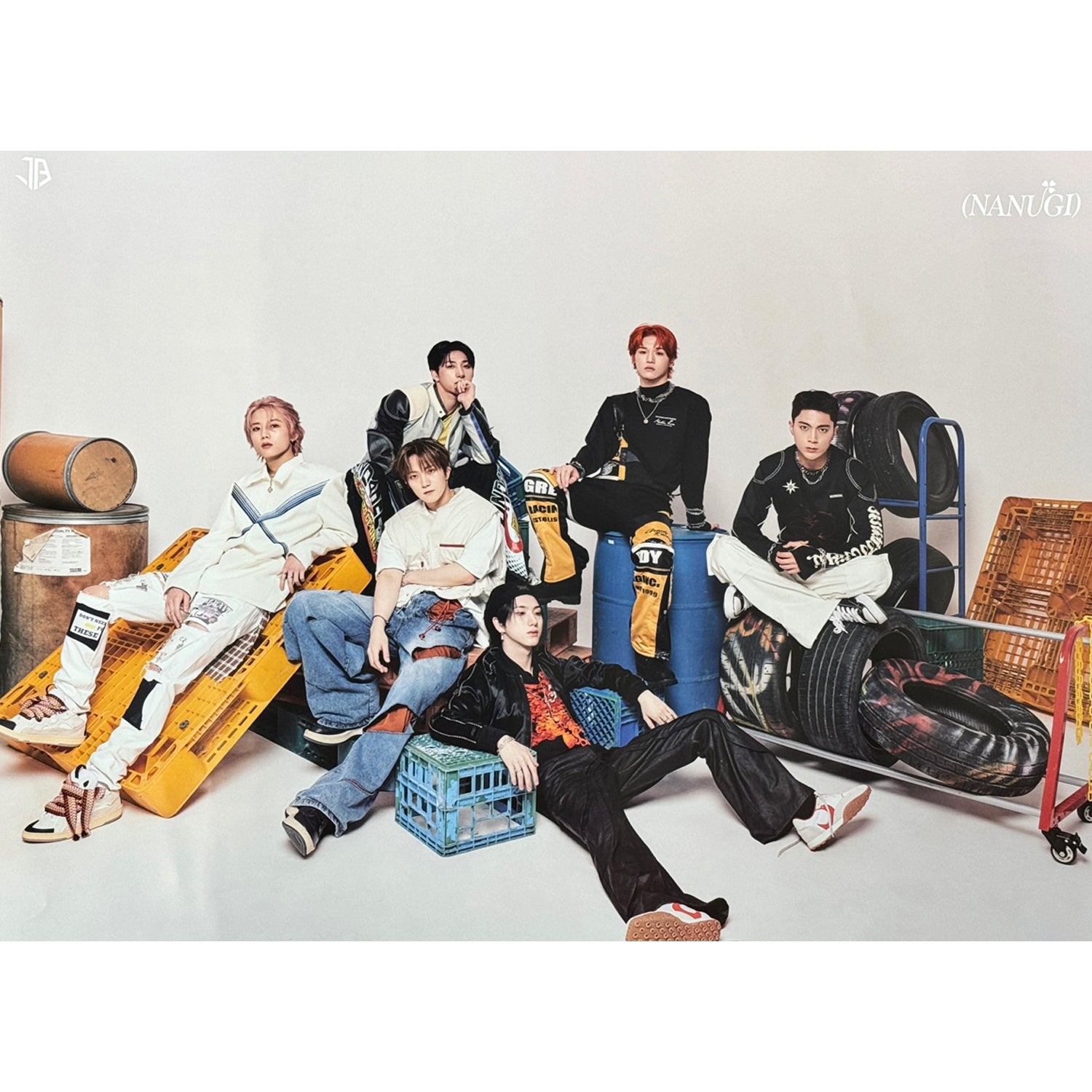 JUST B 4TH MINI ALBUM '÷ (NANUGI)' POSTER ONLY PINK VERSION COVER