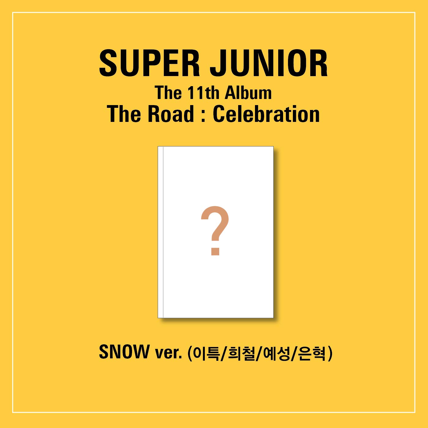 SUPER JUNIOR 11TH ALBUM 'VOL.2 THE ROAD : CELEBRATION' SNOW VERSION COVER