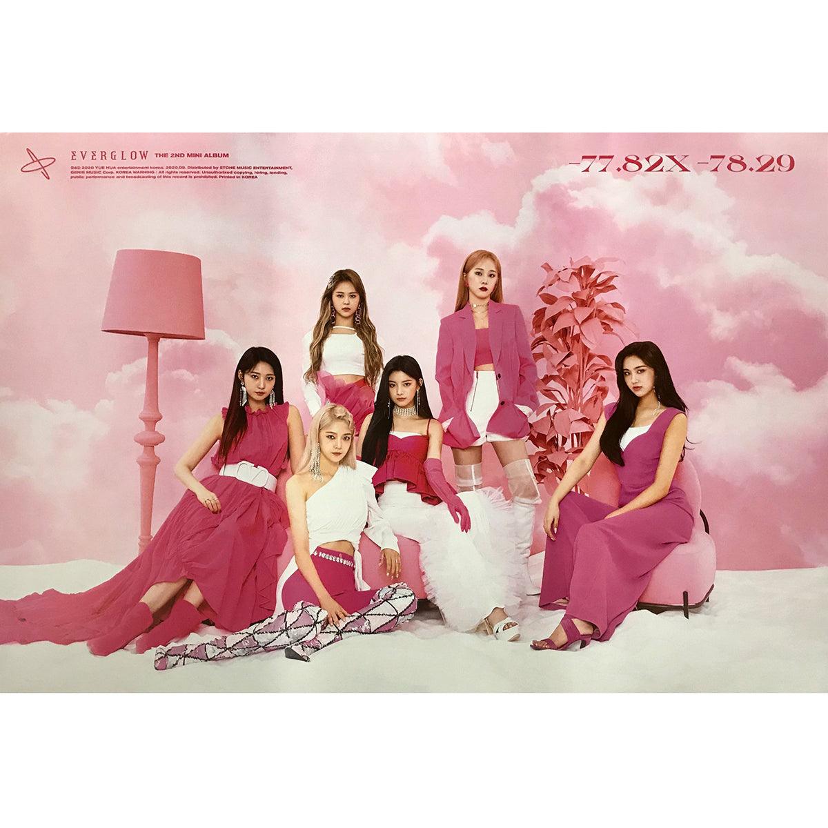 EVERGLOW 2ND MINI ALBUM '-77.82X-78.29' POSTER ONLY - KPOP REPUBLIC