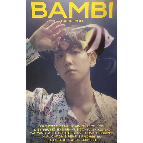 BAEK HYUN 3RD MINI ALBUM 'BAMBI' (PHOTO BOOK) POSTER ONLY - KPOP REPUBLIC