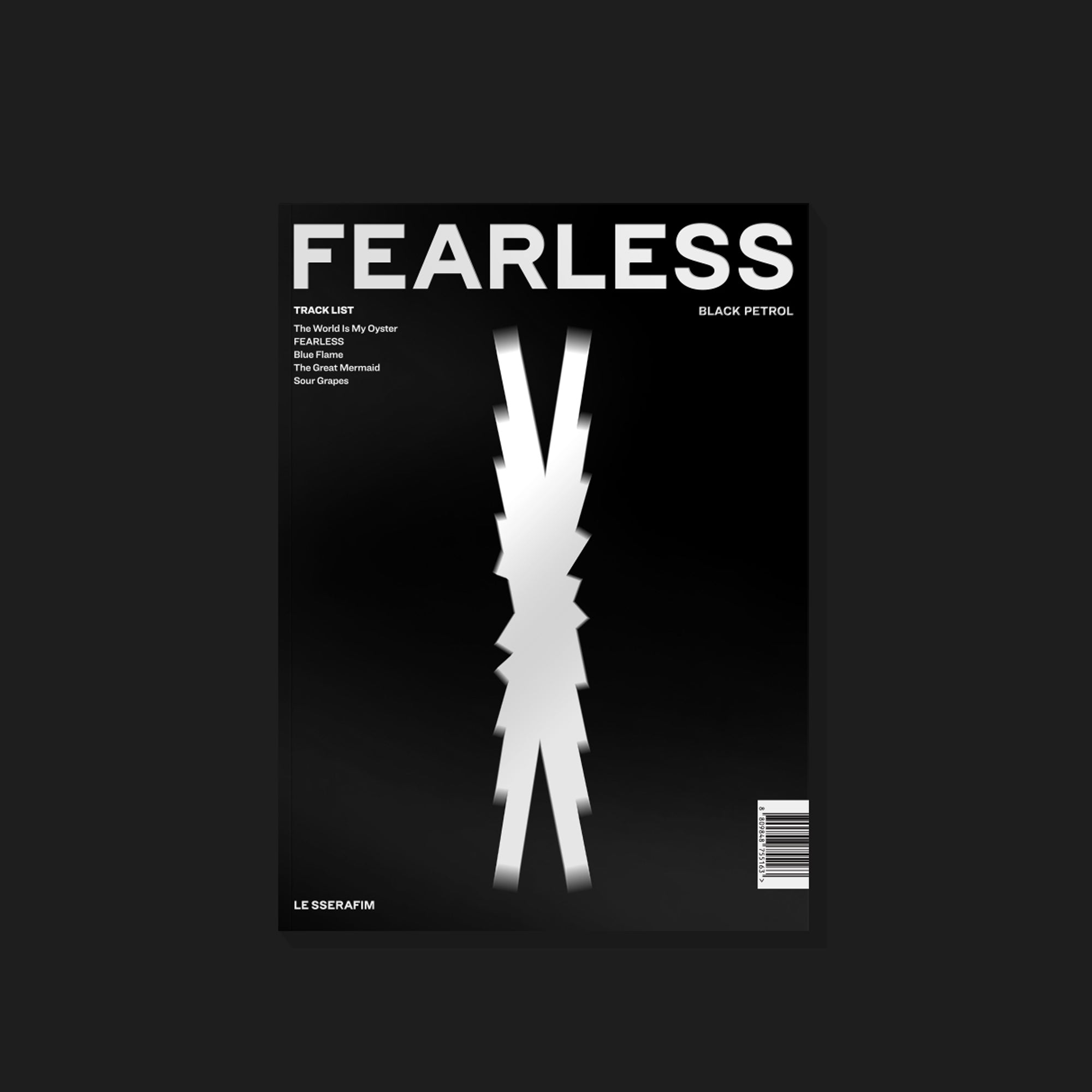LE SSERAFIM 1ST MINI ALBUM 'FEARLESS' BLACK PETROL COVER