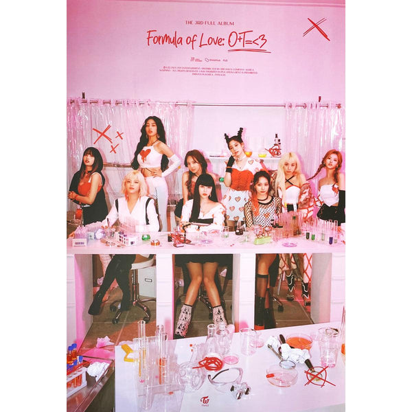 TWICE 3RD ALBUM 'FORMULA OF LOVE : O+T=<3' POSTER ONLY - KPOP REPUBLIC