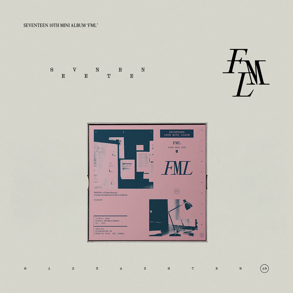 SEVENTEEN 10TH MINI ALBUM 'FML' FADED MONO LIFE VERSION COVER