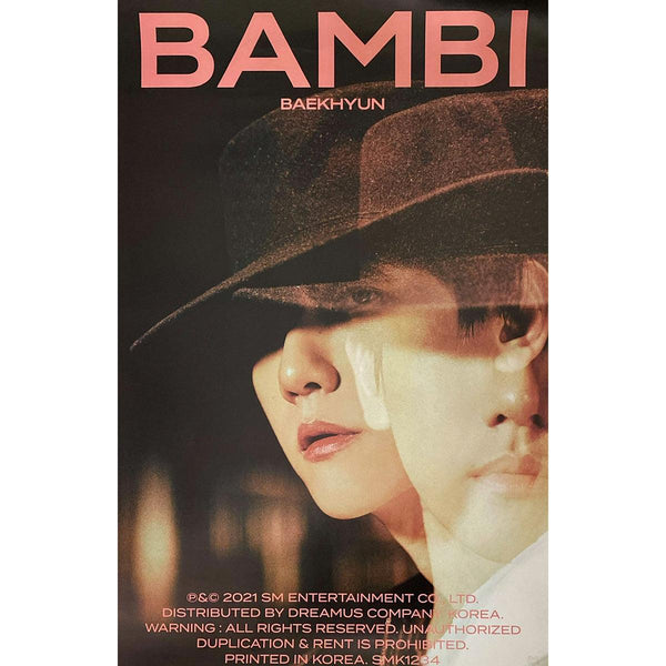 BAEK HYUN 3RD MINI ALBUM 'BAMBI' (JEWEL CASE) POSTER ONLY
