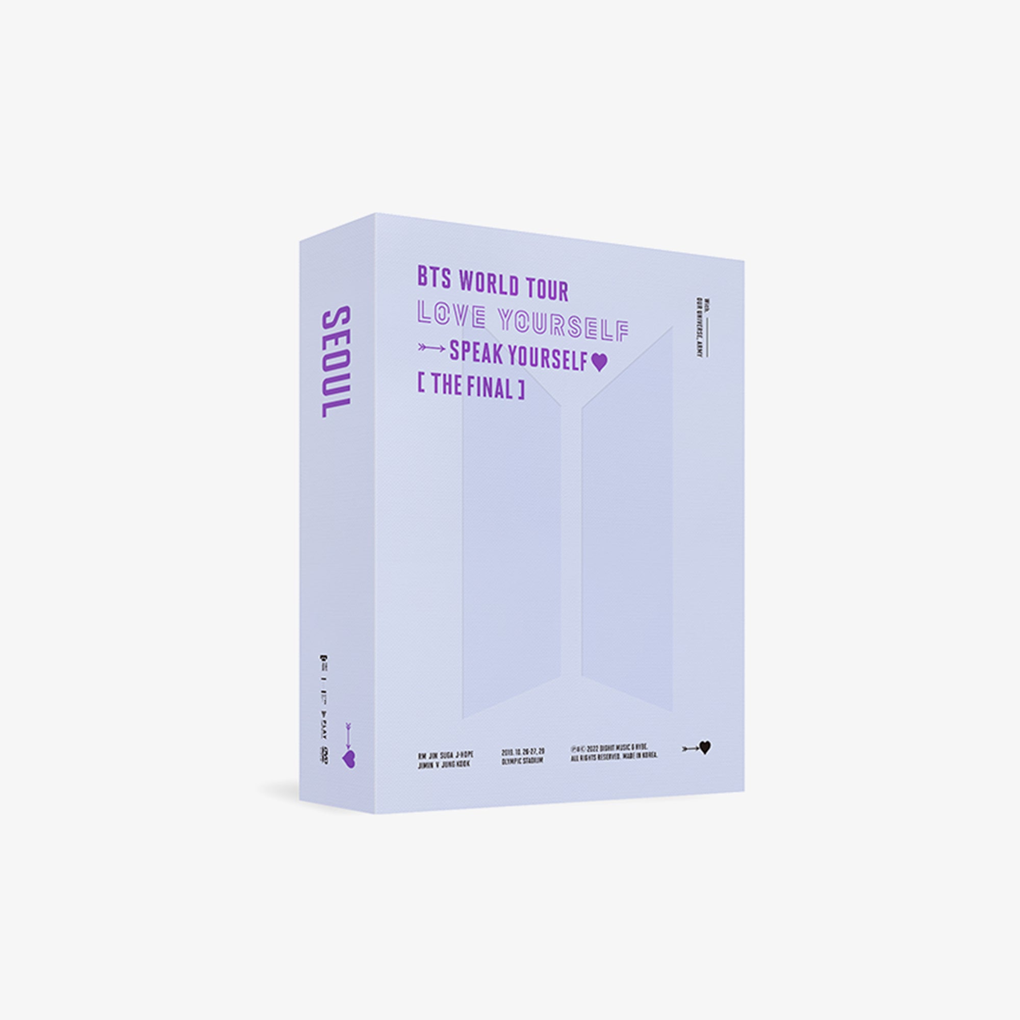 BTS WORLD TOUR LOVE YOURSELF 'SPEAK YOURSELF♥' [THE FINAL] (DVD) COVER
