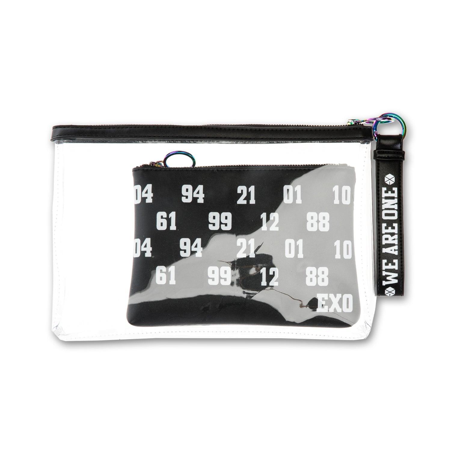 EXO 'OFFICIAL WE ARE ONE CLUTCH WITH MAKEUP BAG & KEYCHAIN'