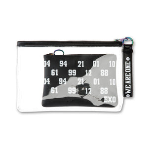 EXO 'OFFICIAL WE ARE ONE CLUTCH WITH MAKEUP BAG & KEYCHAIN'