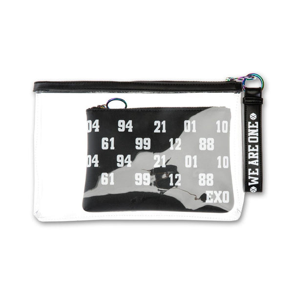 EXO 'OFFICIAL WE ARE ONE CLUTCH WITH MAKEUP BAG & KEYCHAIN'