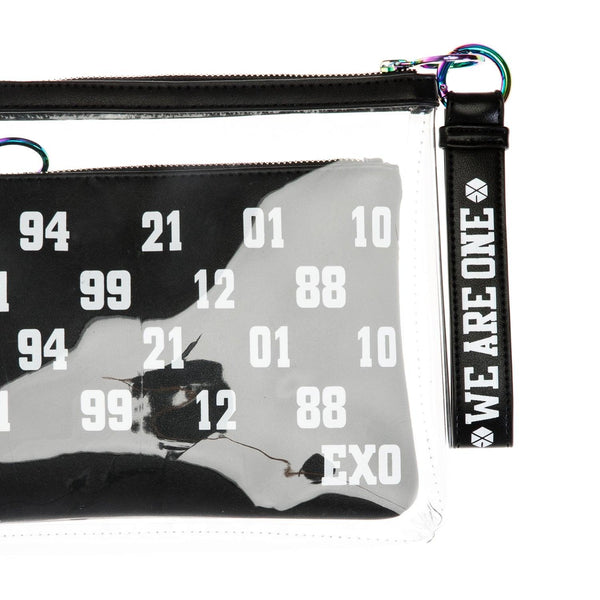 EXO 'OFFICIAL WE ARE ONE CLUTCH WITH MAKEUP BAG & KEYCHAIN' - KPOP REPUBLIC
