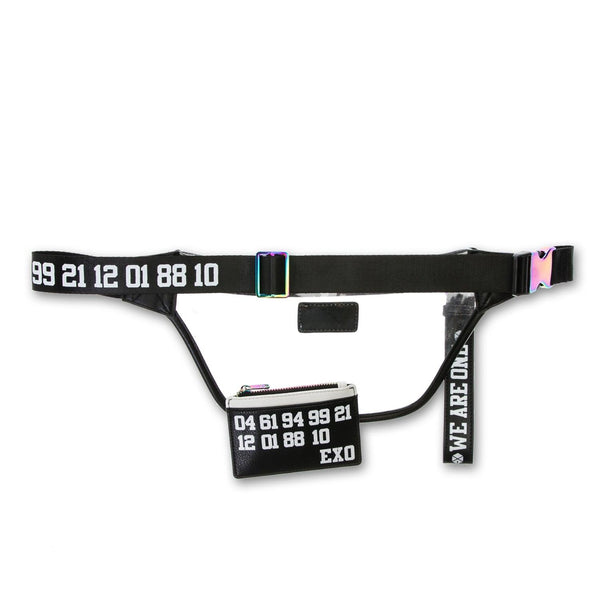 EXO 'OFFICIAL WE ARE ONE FANNY PACK WITH CARD WALLET & KEYCHAIN'