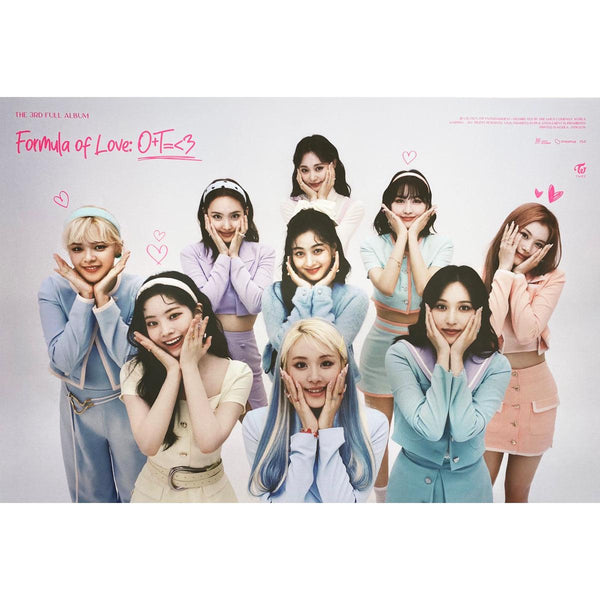 TWICE 3RD ALBUM 'FORMULA OF LOVE : O+T=<3' POSTER ONLY - KPOP REPUBLIC