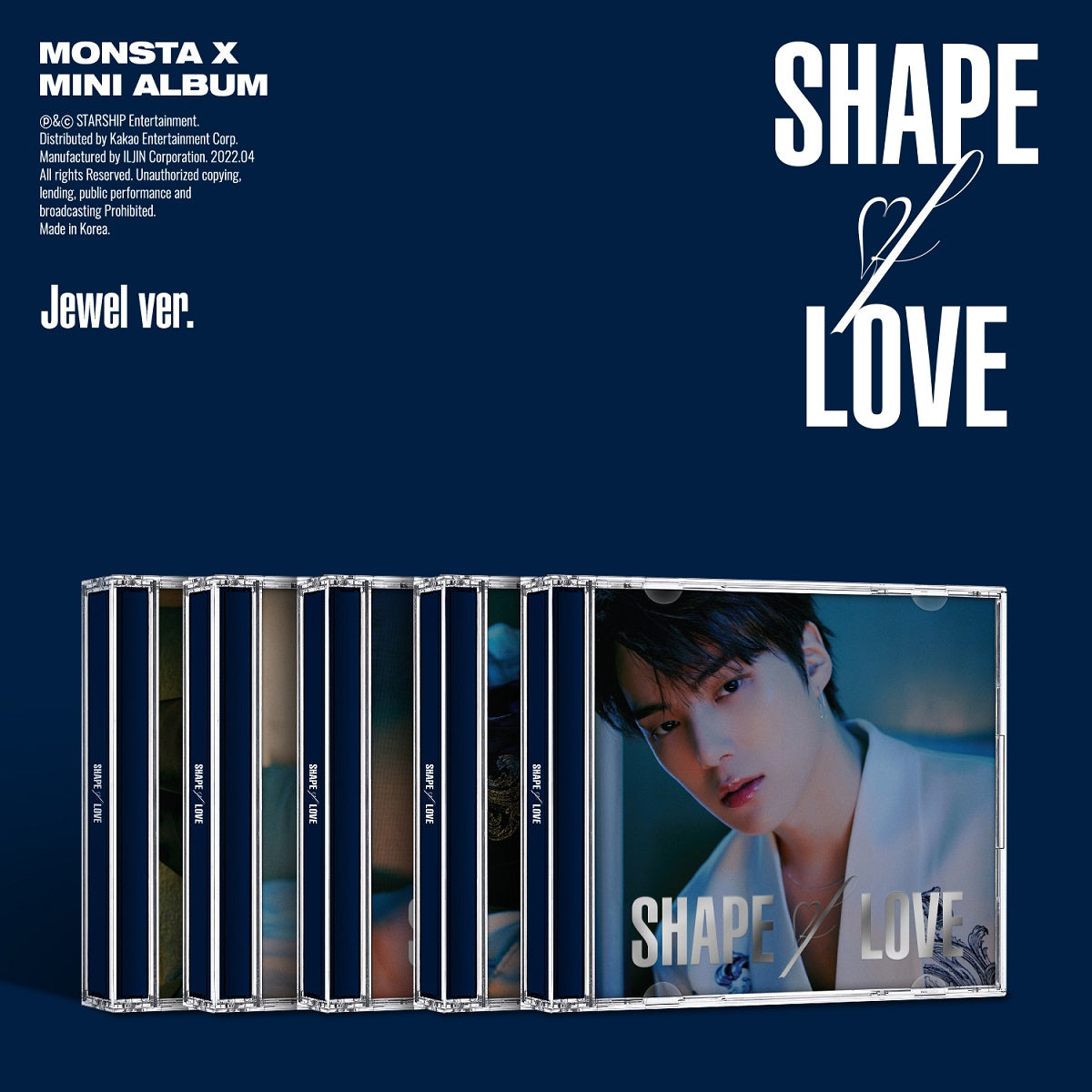 MONSTA X 11TH MINI ALBUM 'SHAPE OF LOVE' (JEWEL) COVER
