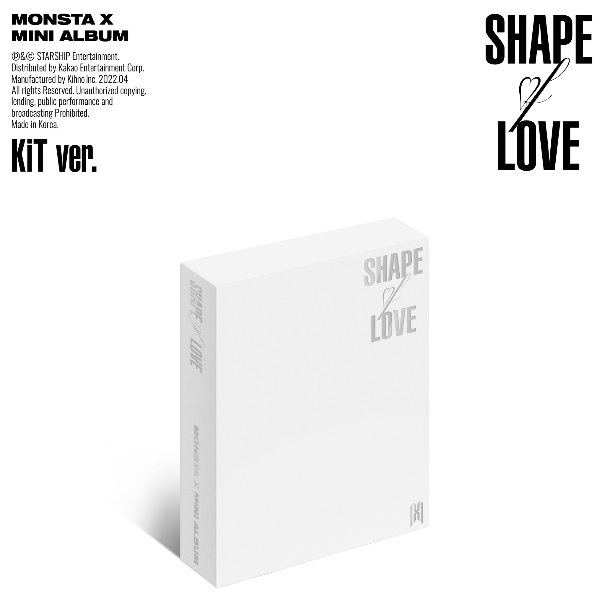 MONSTA X 11TH MINI ALBUM 'SHAPE OF LOVE' KIHNO KIT COVER