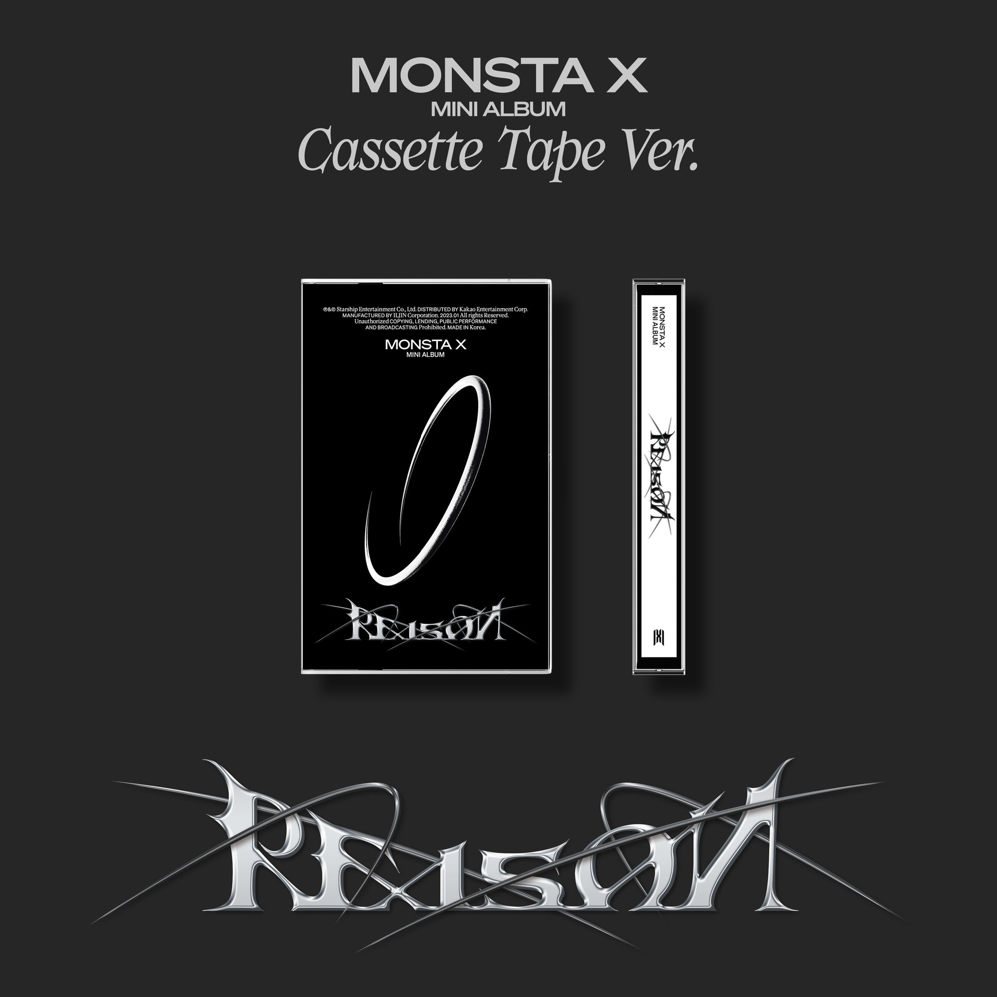 MONSTA X 12TH MINI ALBUM 'REASON' (CASSETTE TAPE) COVER