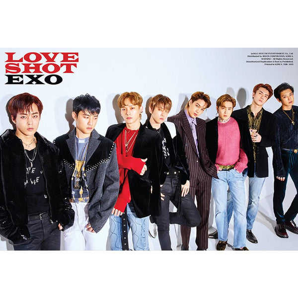 EXO 5TH ALBUM REPACKAGE 'LOVE SHOT' POSTER ONLY