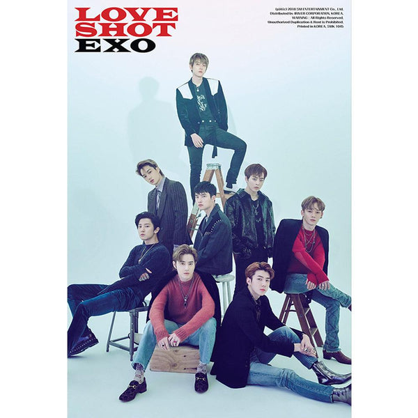 EXO 5TH ALBUM REPACKAGE 'LOVE SHOT' POSTER ONLY - KPOP REPUBLIC