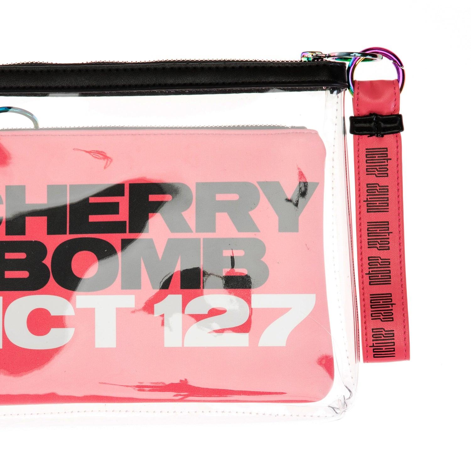 NCT 127 'OFFICIAL CHERRY BOMB CLUTCH WITH MAKEUP BAG & KEYCHAIN' - KPOP REPUBLIC