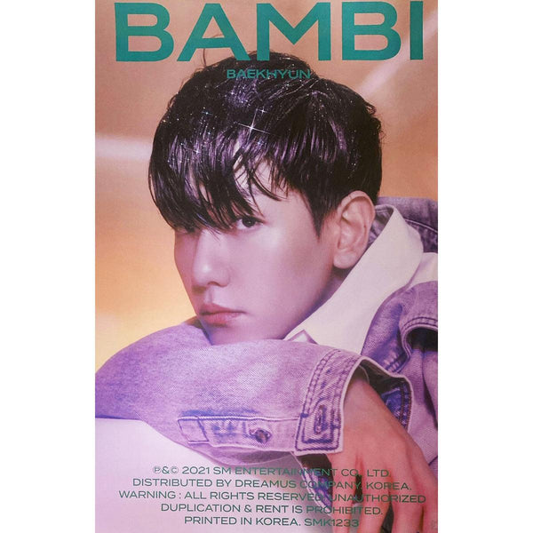 BAEK HYUN 3RD MINI ALBUM 'BAMBI' (PHOTO BOOK) POSTER ONLY - KPOP REPUBLIC