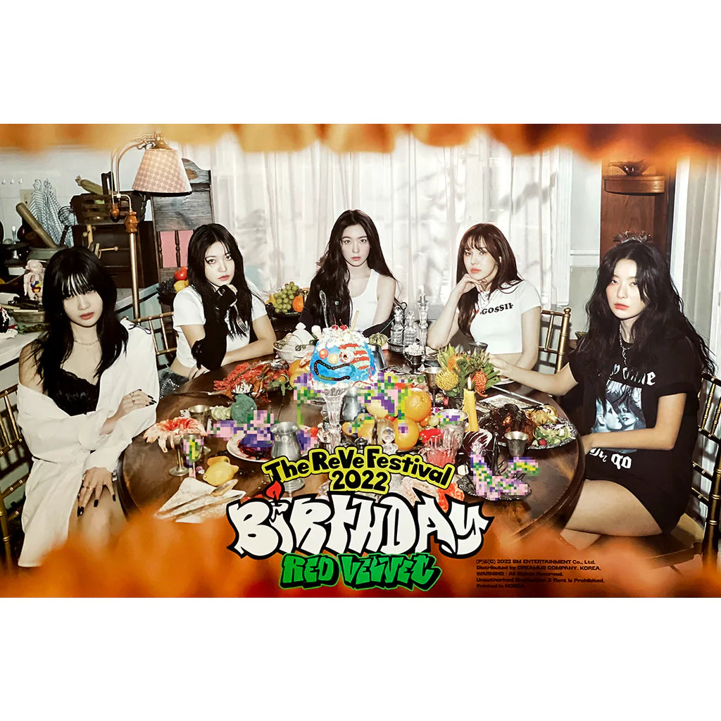 RED VELVET MINI ALBUM 'THE REVE FESTIVAL 2022 - BIRTHDAY' POSTER ONLY (CAKE A)