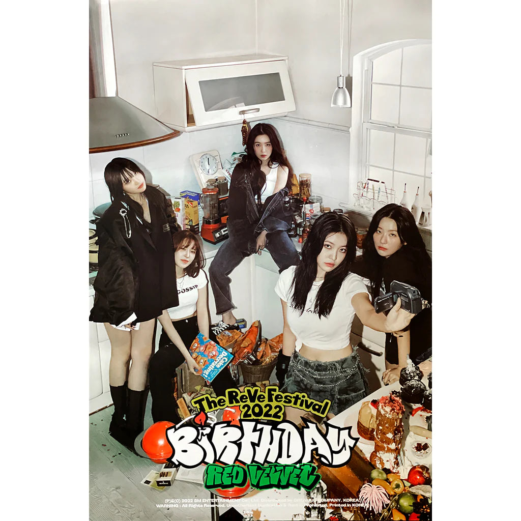 RED VELVET MINI ALBUM 'THE REVE FESTIVAL 2022 - BIRTHDAY' POSTER ONLY (DIGIPACK A)