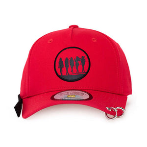 RED VELVET 'BAD BOY DAD HAT WITH LONG STRAP & RINGS'
