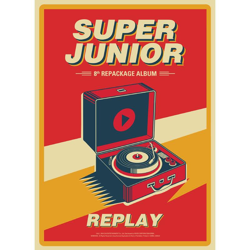 SUPER JUNIOR 8TH ALBUM REPACKAGE 'REPLAY' + POSTER - KPOP REPUBLIC