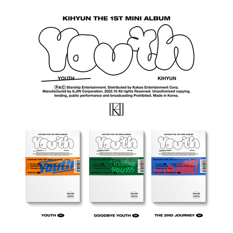 KIHYUN (MONSTA X) 1ST MINI ALBUM 'YOUTH' SET COVER