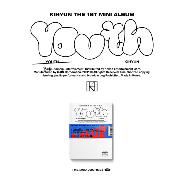 KIHYUN (MONSTA X) 1ST MINI ALBUM 'YOUTH' THE 2ND JOURNEY COVER