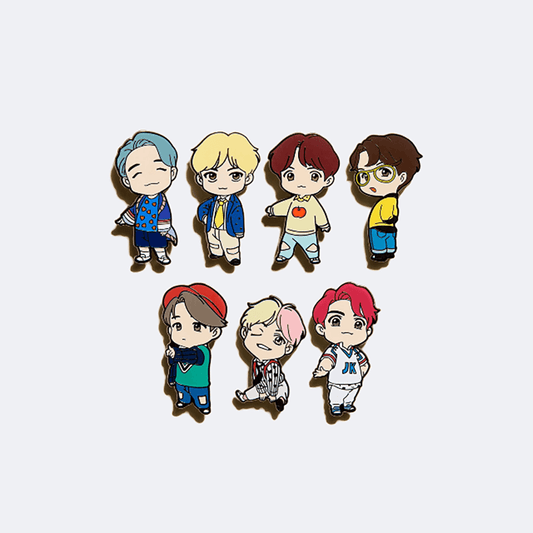 BTS 'HOUSE OF BTS CHARACTER METAL BADGE'
