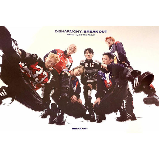 P1HARMONY 2ND MINI ALBUM 'DISHARMONY : BREAK OUT' POSTER ONLY