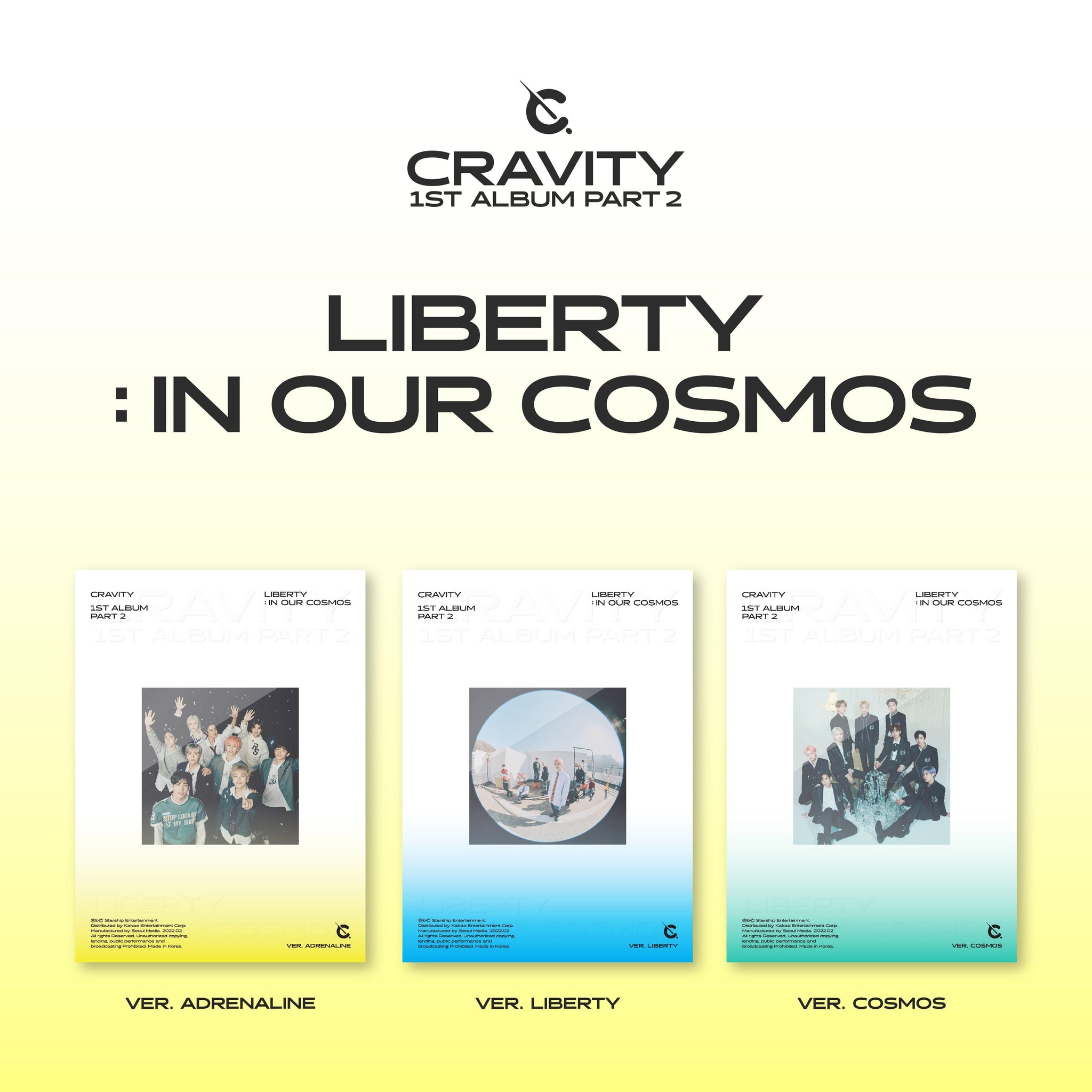 CRAVITY 1ST ALBUM PART.2 'LIBERTY : IN OUR COSMOS' set cover