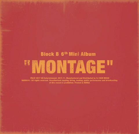 BLOCK B 6TH MINI ALBUM 'MONTAGE' + POSTER - KPOP REPUBLIC