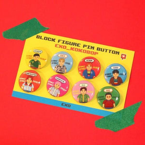 EXO 'KOKOBOP BLOCK FIGURE PIN BUTTON SET'