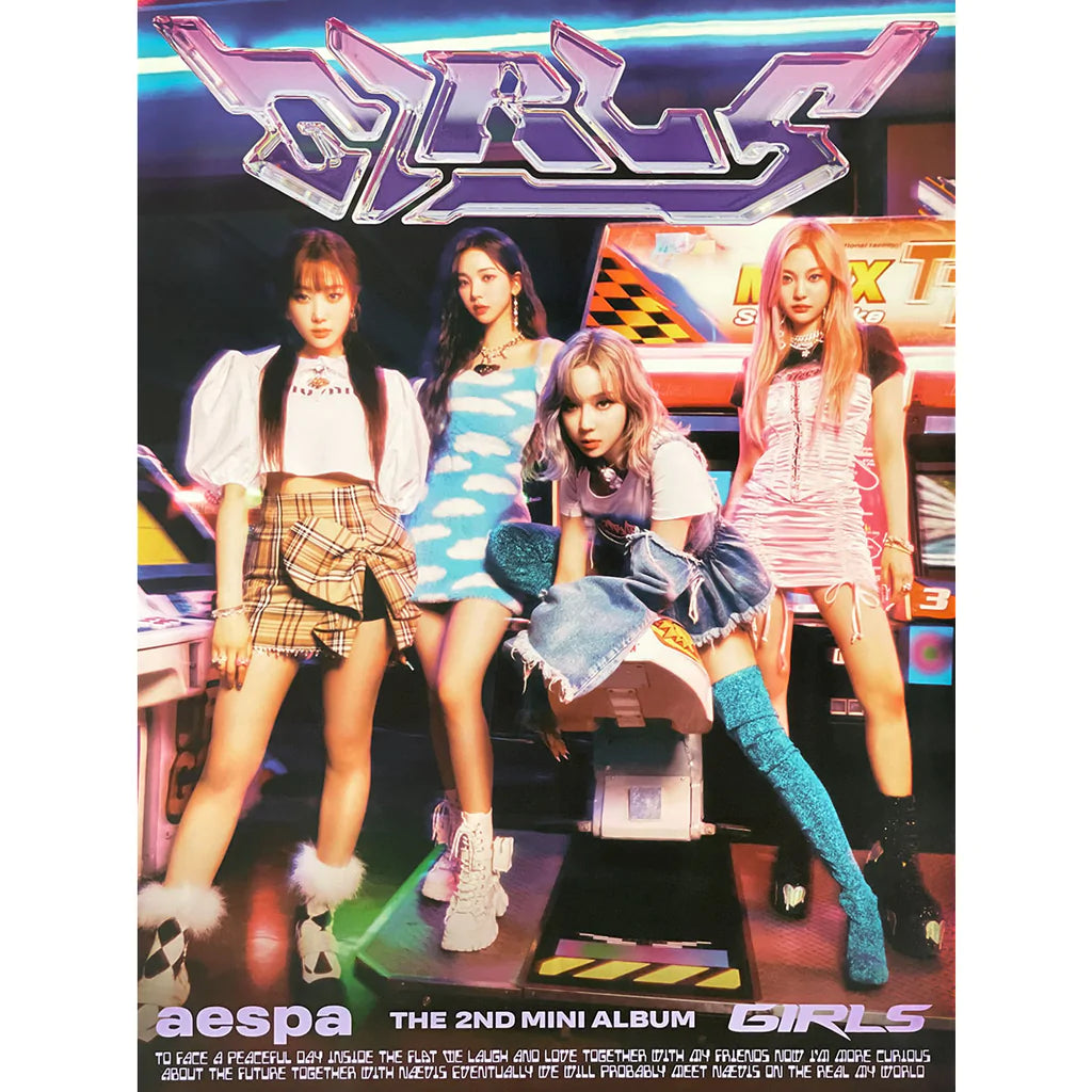 AESPA 2ND MINI ALBUM 'GIRLS' (REAL WORLD) POSTER A