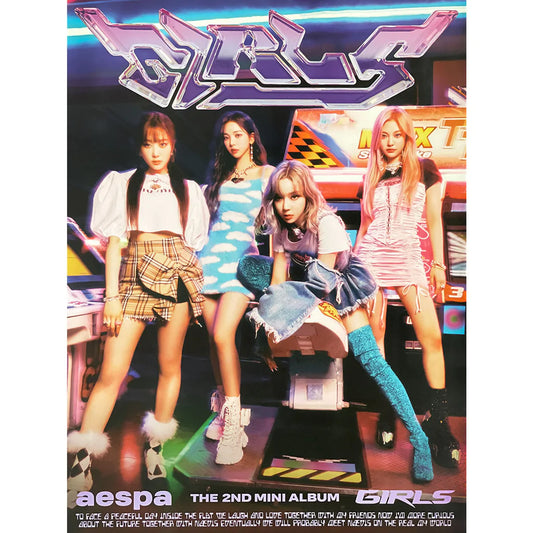 AESPA 2ND MINI ALBUM 'GIRLS' (REAL WORLD) POSTER A