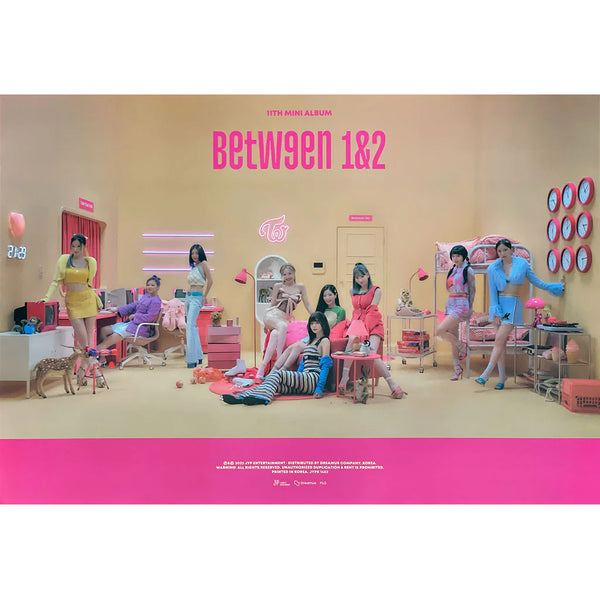 TWICE 11TH MINI ALBUM 'BETWEEN 1&2' POSTER ONLY (COMPLETE)