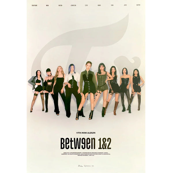 TWICE 11TH MINI ALBUM 'BETWEEN 1&2' POSTER ONLY (CRYPTOGRAPHY)